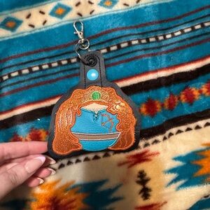 Disney Keychain with Orange and Blue Design